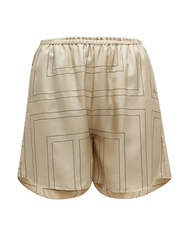 Monogram Silk Twill PJ Shorts