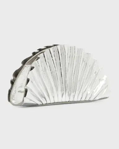 Cult Gaia Nala Mini Shell Metallic Clutch Bag | Thumbnail 6