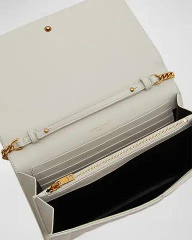Saint Laurent Cassandre YSL Wallet on Chain in Quilted Smooth Leather | Thumbnail 2
