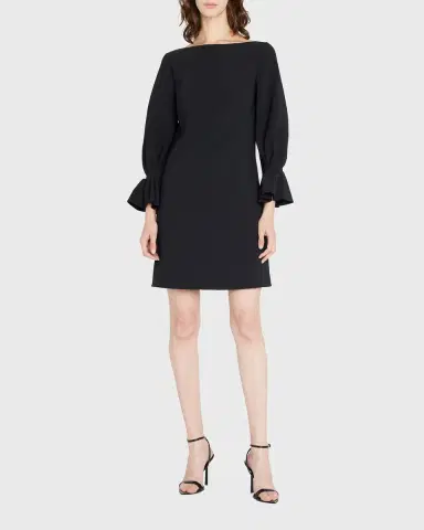 Carolina Herrera Ruffle-Cuff Shift Dress | Thumbnail 2 Carolina Herrera Ruffle-Cuff Shift Dress | Thumbnail 2