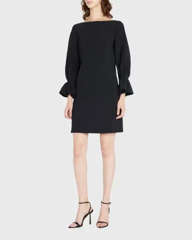 Carolina Herrera Ruffle-Cuff Shift Dress | Thumbnail 4 Carolina Herrera Ruffle-Cuff Shift Dress | Thumbnail 4