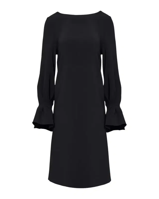 Carolina Herrera Ruffle-Cuff Shift Dress