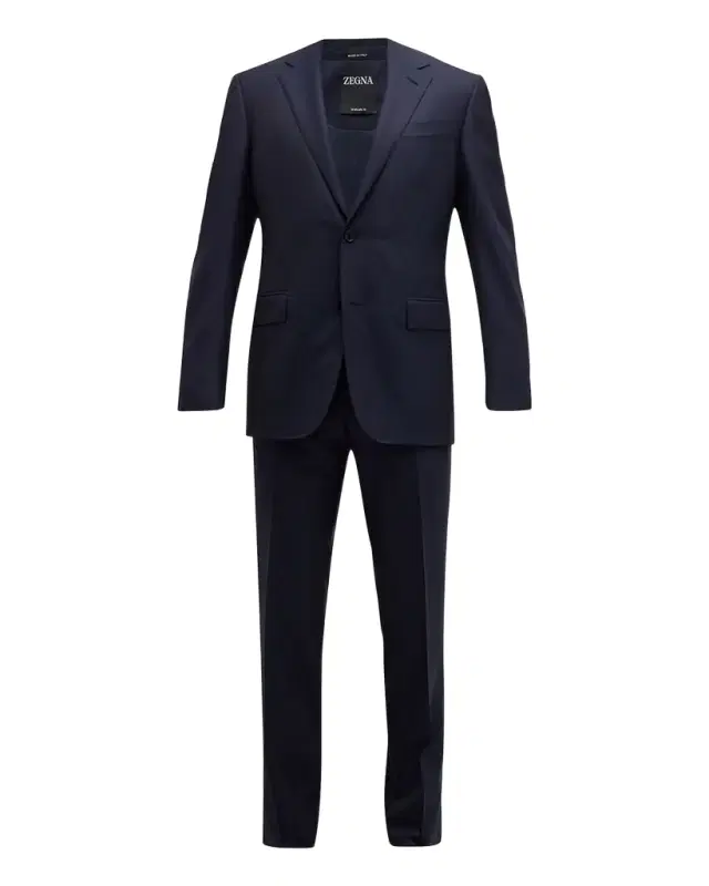 ZEGNA Men 's 15milmil15 Micro-Check Wool Suit