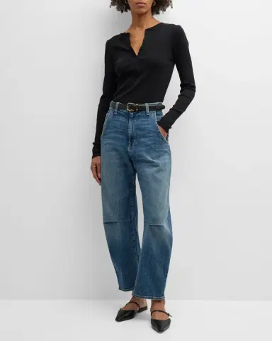 Nili Lotan Emerson Wide-Leg Faded Denim Jeans | Thumbnail 2 Nili Lotan Emerson Wide-Leg Faded Denim Jeans | Thumbnail 2