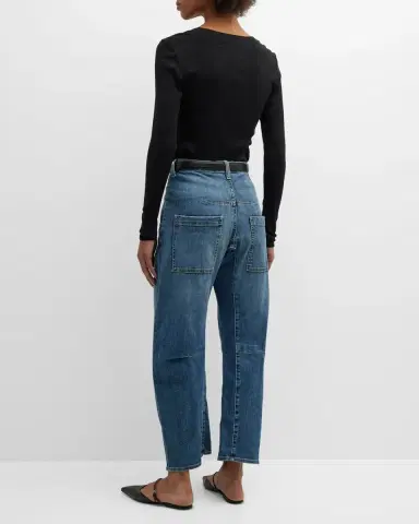 Nili Lotan Emerson Wide-Leg Faded Denim Jeans | Thumbnail 6 Nili Lotan Emerson Wide-Leg Faded Denim Jeans | Thumbnail 6