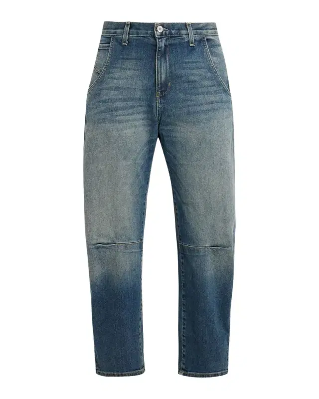 Emerson Wide-Leg Faded Denim Jeans