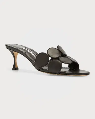 Manolo Blahnik Haribalmu Leather Slide Sandals | Thumbnail 3