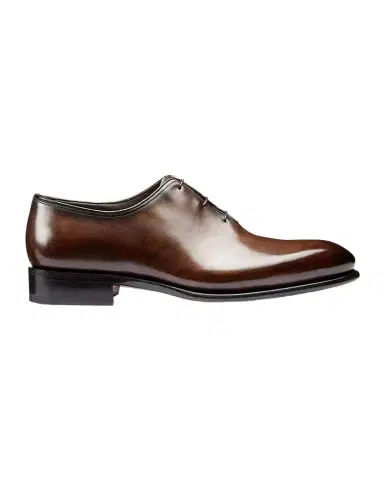 Santoni Men's Carter Burnished Leather Oxfords | Thumbnail 1 Santoni Men's Carter Burnished Leather Oxfords | Thumbnail 1