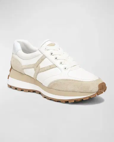 Veronica Beard Valentina Mixed Leather Retro Sneakers | Thumbnail 2 Veronica Beard Valentina Mixed Leather Retro Sneakers | Thumbnail 2