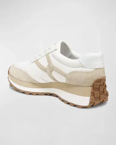 Veronica Beard Valentina Mixed Leather Retro Sneakers | Thumbnail 3 Veronica Beard Valentina Mixed Leather Retro Sneakers | Thumbnail 3