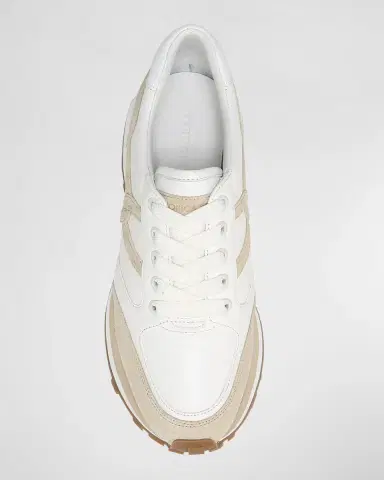 Veronica Beard Valentina Mixed Leather Retro Sneakers | Thumbnail 4 Veronica Beard Valentina Mixed Leather Retro Sneakers | Thumbnail 4