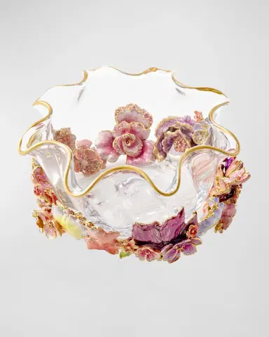 Jay Strongwater Small Bouquet Ruffle Flower Bowl | Thumbnail 2
