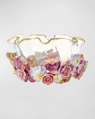Jay Strongwater Small Bouquet Ruffle Flower Bowl | Thumbnail 4