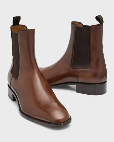 Christian Louboutin Samson Men's Burnished Leather Boot | Thumbnail 8