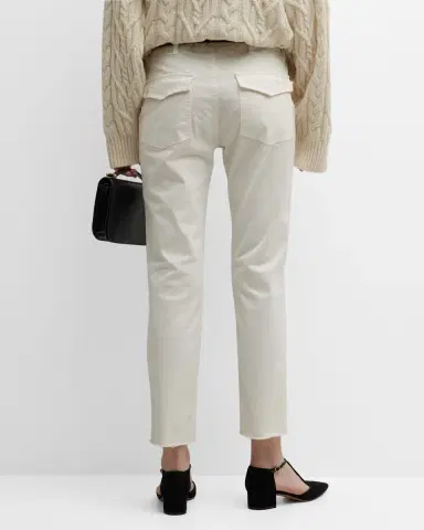 Nili Lotan Jenna Cropped Raw-Edge Pants | Thumbnail 3 Nili Lotan Jenna Cropped Raw-Edge Pants | Thumbnail 3
