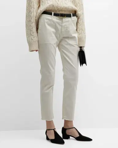 Nili Lotan Jenna Cropped Raw-Edge Pants | Thumbnail 4 Nili Lotan Jenna Cropped Raw-Edge Pants | Thumbnail 4