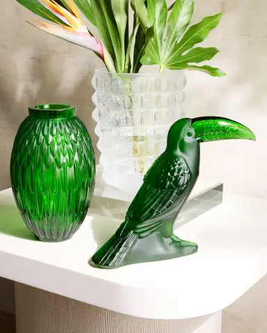 Lalique Green Meadow Plumes Vase | Thumbnail 3 Lalique Green Meadow Plumes Vase | Thumbnail 3