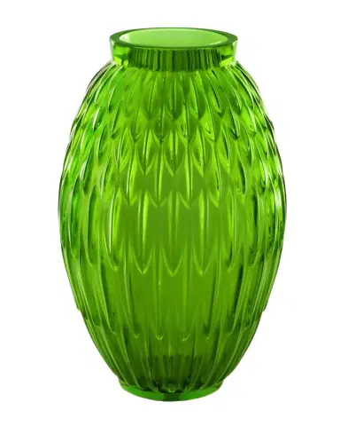 Lalique Green Meadow Plumes Vase | Thumbnail 1 Lalique Green Meadow Plumes Vase | Thumbnail 1