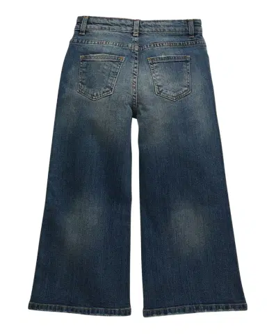 Golden Goose Girl's Wide Leg Medium Wash Jeans, Size 4-10 | Thumbnail 1