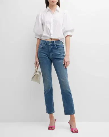 Finley Bomba Button-Down Twist-Front Poplin Shirt | Thumbnail 2 Finley Bomba Button-Down Twist-Front Poplin Shirt | Thumbnail 2