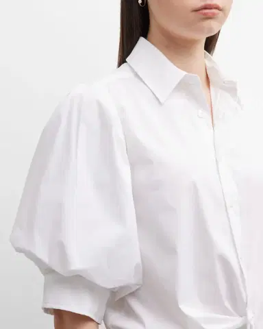Finley Bomba Button-Down Twist-Front Poplin Shirt | Thumbnail 5 Finley Bomba Button-Down Twist-Front Poplin Shirt | Thumbnail 5