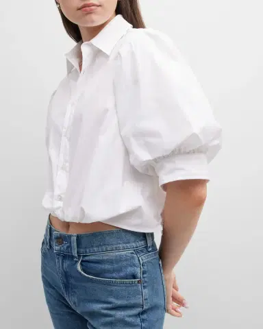 Finley Bomba Button-Down Twist-Front Poplin Shirt | Thumbnail 7 Finley Bomba Button-Down Twist-Front Poplin Shirt | Thumbnail 7