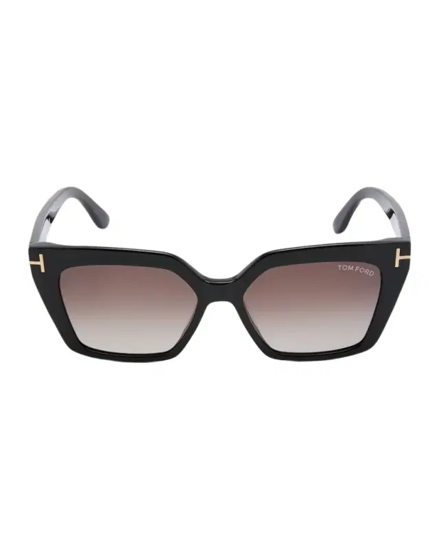 TOM FORD Winona Acetate T-Logo Cat-Eye Sunglasses