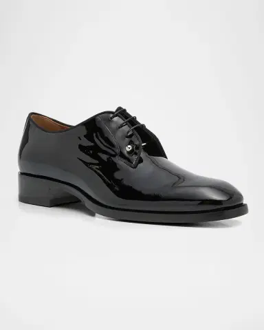 Christian Louboutin Men's Chambeliss Patent Leather Derby Shoes | Thumbnail 3 Christian Louboutin Men's Chambeliss Patent Leather Derby Shoes | Thumbnail 3