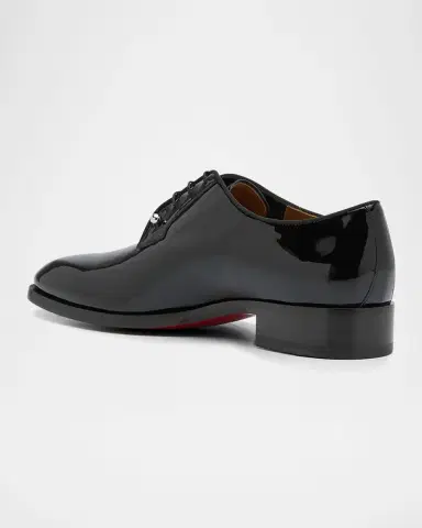 Christian Louboutin Men's Chambeliss Patent Leather Derby Shoes | Thumbnail 4 Christian Louboutin Men's Chambeliss Patent Leather Derby Shoes | Thumbnail 4