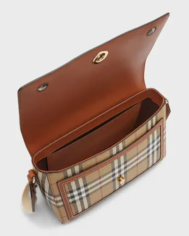 Burberry Note Check Flap Crossbody Bag | Thumbnail 3 Burberry Note Check Flap Crossbody Bag | Thumbnail 3