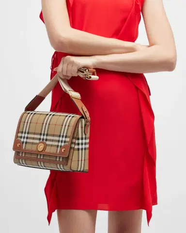 Burberry Note Check Flap Crossbody Bag | Thumbnail 4 Burberry Note Check Flap Crossbody Bag | Thumbnail 4