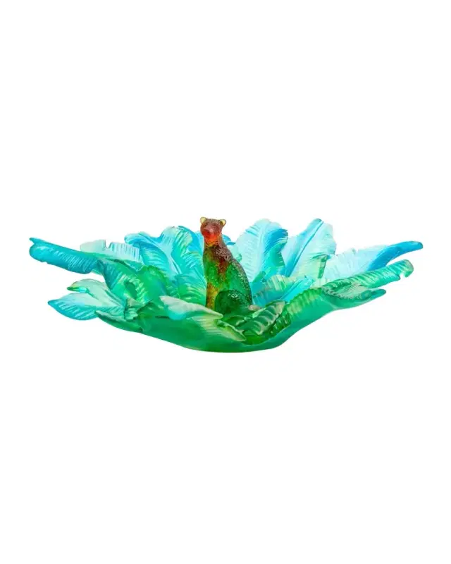 Daum Tropical Voyage Leopard Centerpiece