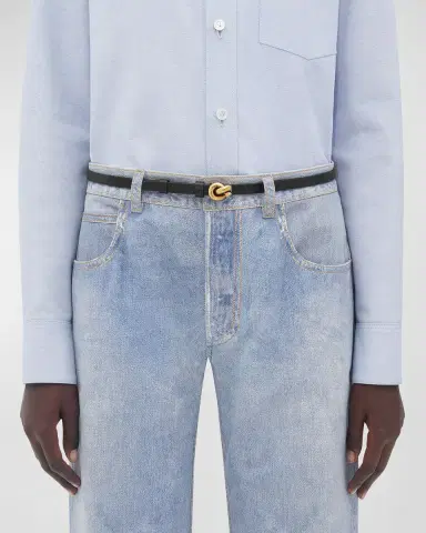Bottega Veneta Knot Buckle Leather Belt | Thumbnail 2