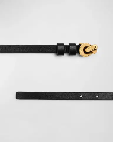 Bottega Veneta Knot Buckle Leather Belt | Thumbnail 4