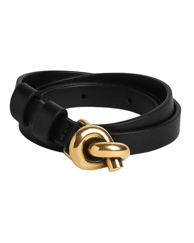Knot Buckle Leather Belt