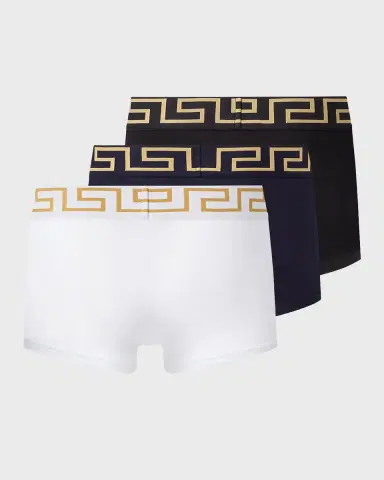 Versace Men's 3-Pack Low Rise Greca Trunk | Thumbnail 3 Versace Men's 3-Pack Low Rise Greca Trunk | Thumbnail 3