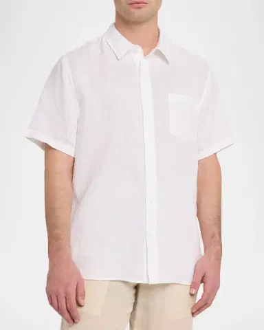 Vince Men's Linen Sport Shirt | Thumbnail 4