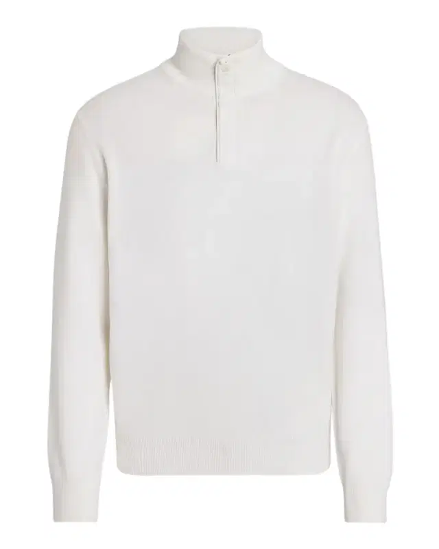 ZEGNA Men 's Oasi Cashmere Zip Mock Neck Sweater
