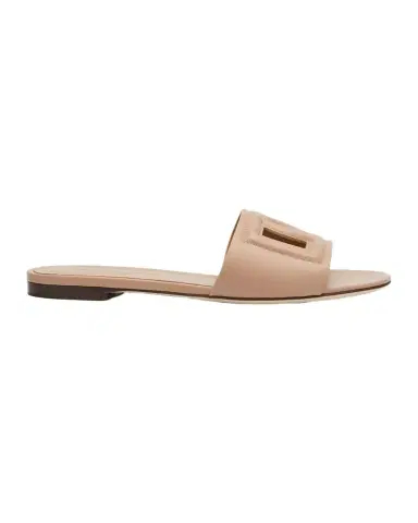 Dolce & Gabbana Cutout DG Flat Slide Sandals | Thumbnail 1 Dolce & Gabbana Cutout DG Flat Slide Sandals | Thumbnail 1