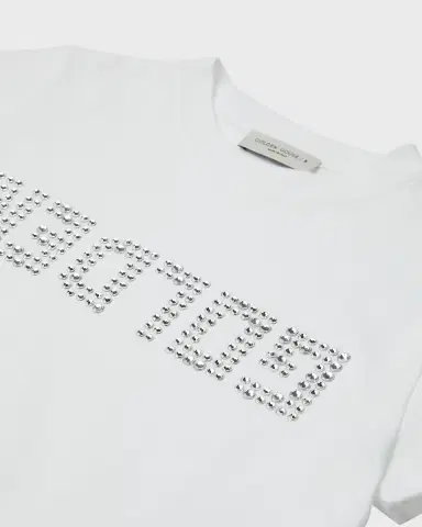 Golden Goose Girl's Crystalized Logo-Print T-Shirt, Size 4-10 | Thumbnail 3