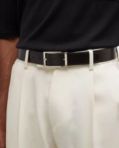 Ferragamo Men's Double Adjustable Leather Belt | Thumbnail 2 Ferragamo Men's Double Adjustable Leather Belt | Thumbnail 2