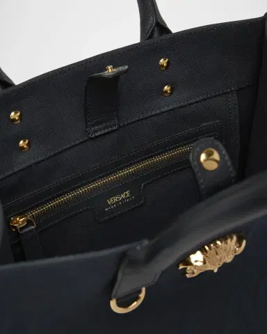 Versace La Medusa Mini Canvas Tote Bag | Thumbnail 4 Versace La Medusa Mini Canvas Tote Bag | Thumbnail 4