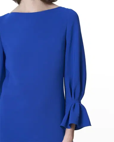 Carolina Herrera Ruffle-Cuff Shift Dress | Thumbnail 4