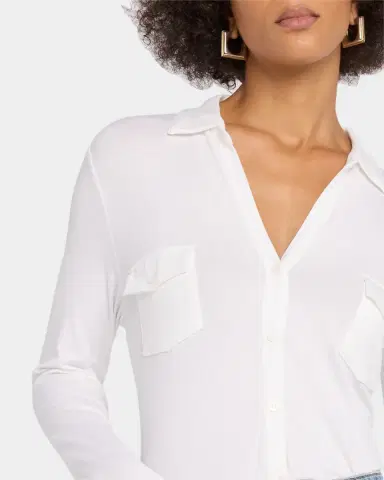 Majestic Filatures Soft Touch Button-Down Shirt with Pockets | Thumbnail 5