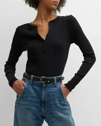 Nili Lotan Jordan Henley T-Shirt | Thumbnail 7 Nili Lotan Jordan Henley T-Shirt | Thumbnail 7