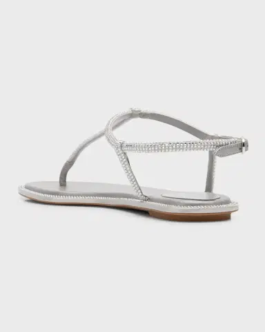 René Caovilla Strass T-Strap Thong Sandals | Thumbnail 3