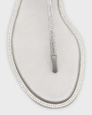 René Caovilla Strass T-Strap Thong Sandals | Thumbnail 5