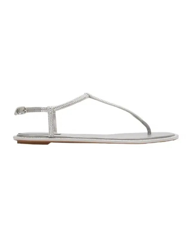 Rene Caovilla Strass T-Strap Thong Sandals