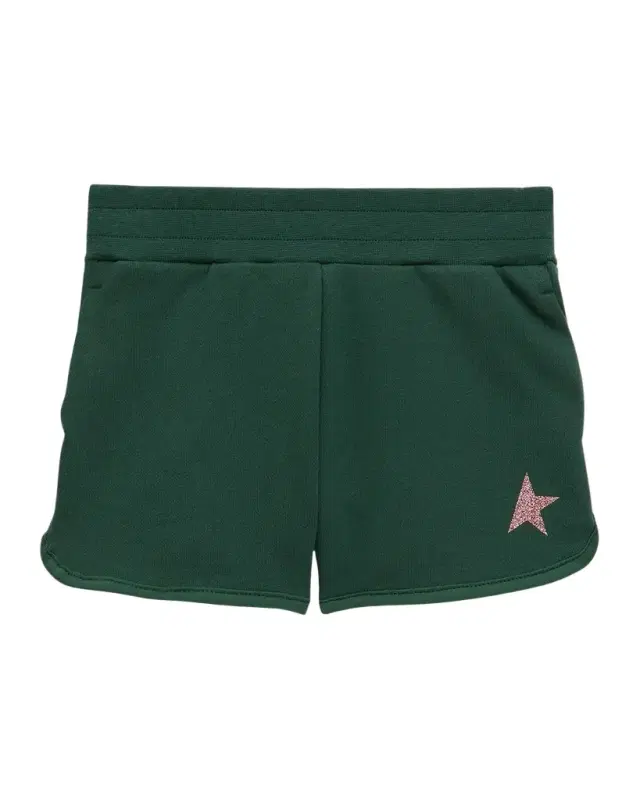 Golden Goose Girl 's Glitter Star Fleece Shorts, Size 4-10
