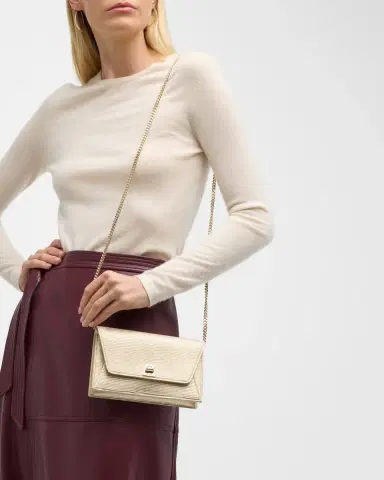 Akris Anouk Metallic Lizard-Embossed Crossbody Bag | Thumbnail 2 Akris Anouk Metallic Lizard-Embossed Crossbody Bag | Thumbnail 2
